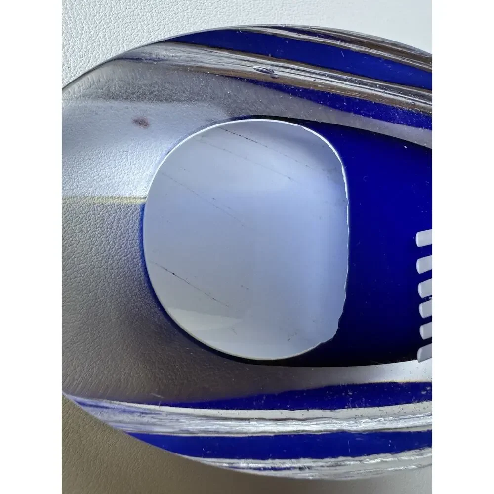 Studio Art Glass Sculpture Vase Cobalt Blue Sommerso Filigrana HJ Yarrito Signed